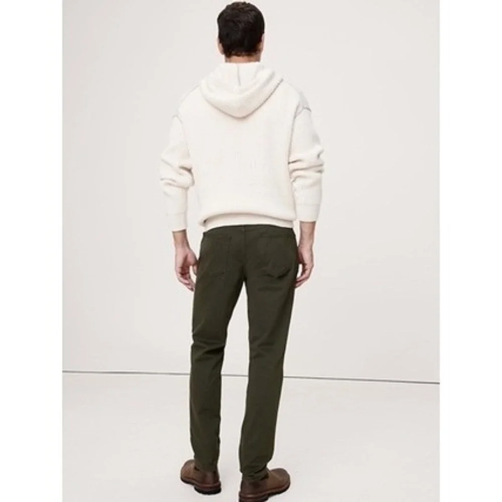 Banana Republic slim fit traveler pants olive green men's size‎ 35 x 34 business